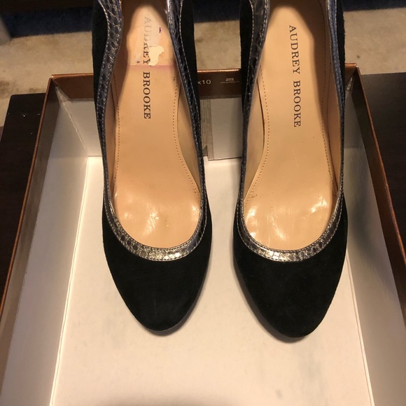 Black suede multi Audrey Brooke heels - Picture 2 of 8